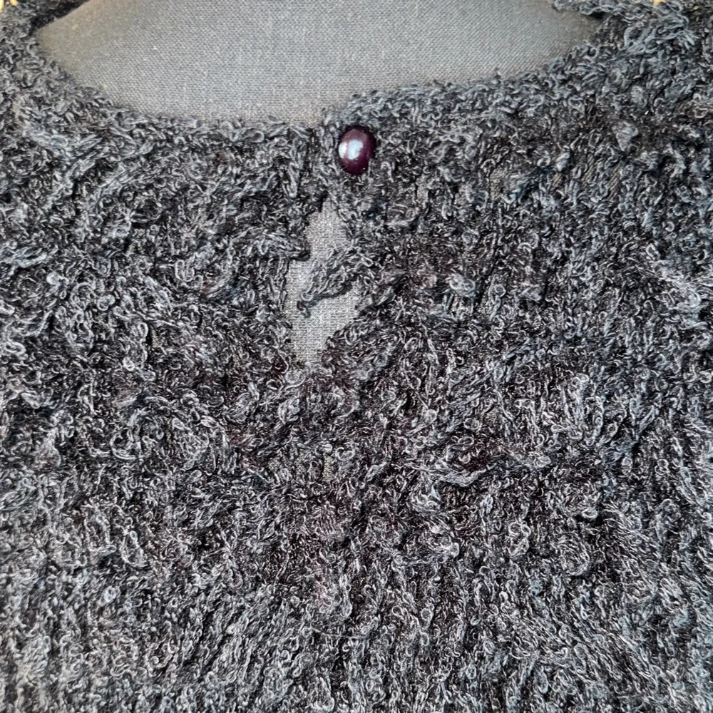 Black Textured Women Sweater - Picture 4 of 6